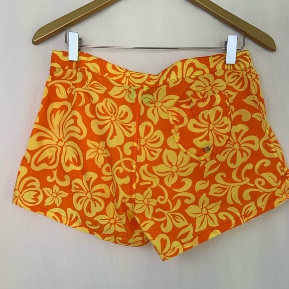 Steve & Barrys Swimwear Women's Boy Shorts Size Small Microfiber Orange - Picture 2 of 11